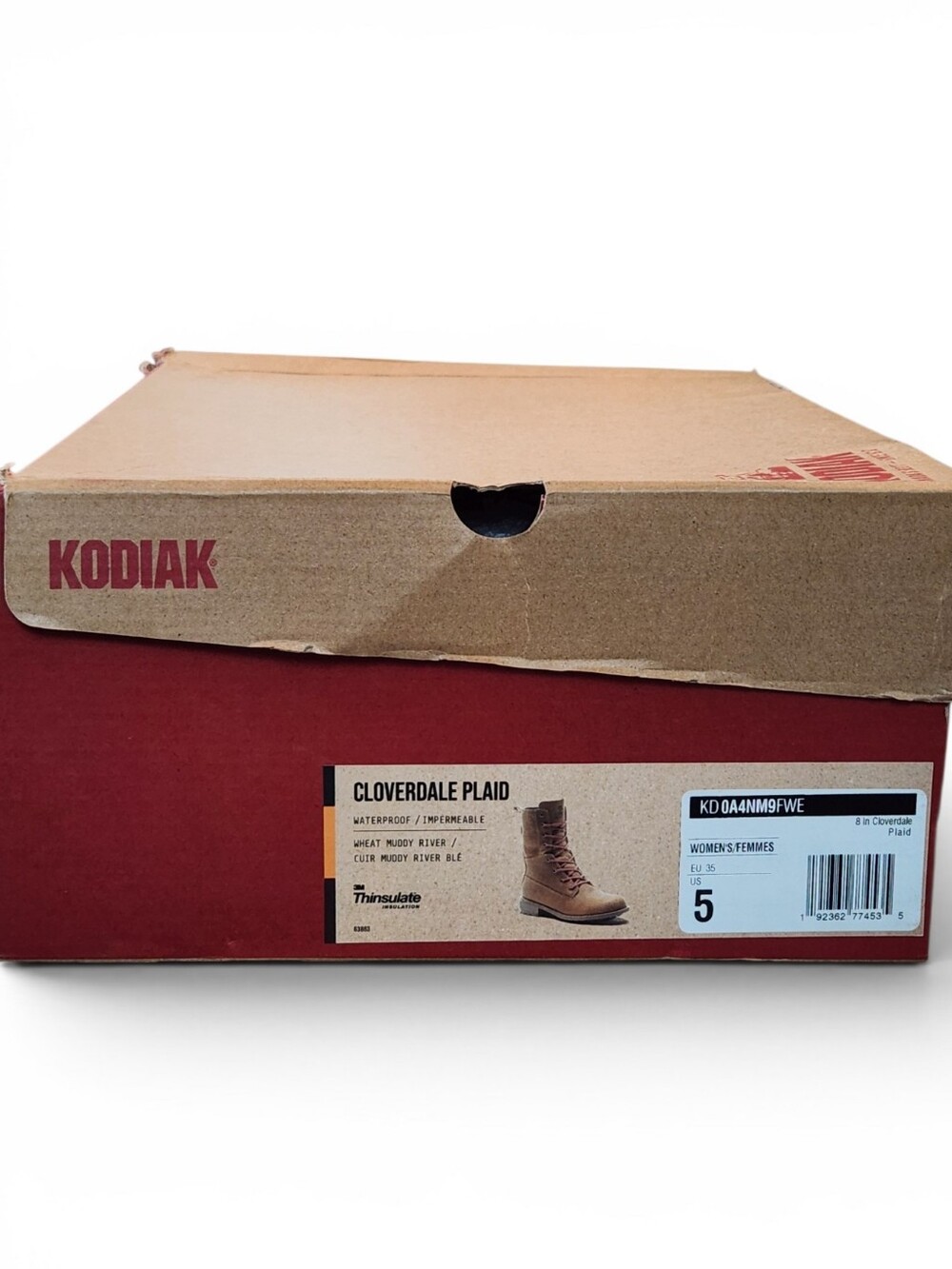 Kodiak Women's 8" Cloverdale Plaid Waterproof Boots Size 5 - Picture 5 of 8